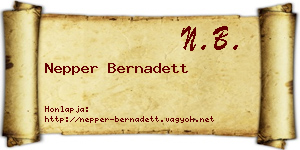 Nepper Bernadett névjegykártya