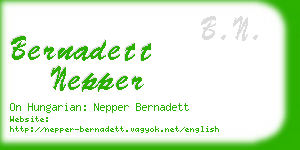 bernadett nepper business card